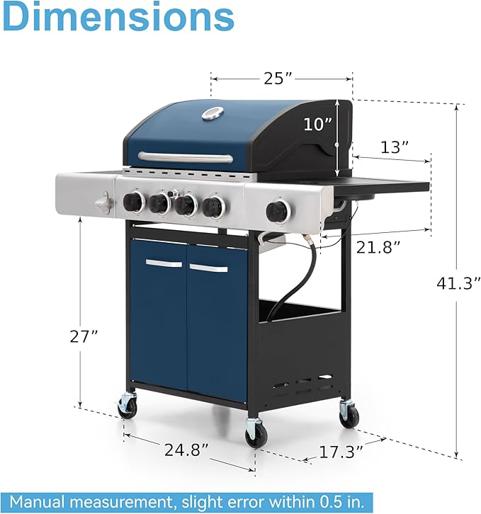 4 Burner Blue