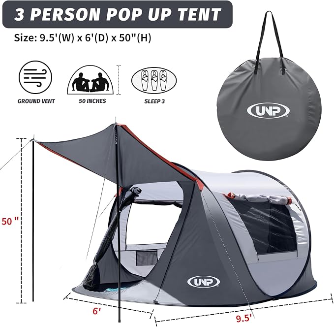 3 Person Gray with Vestibule