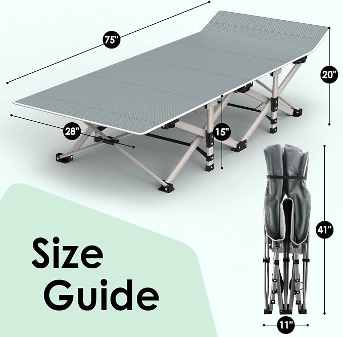 Grey Cot & Grey Pad
