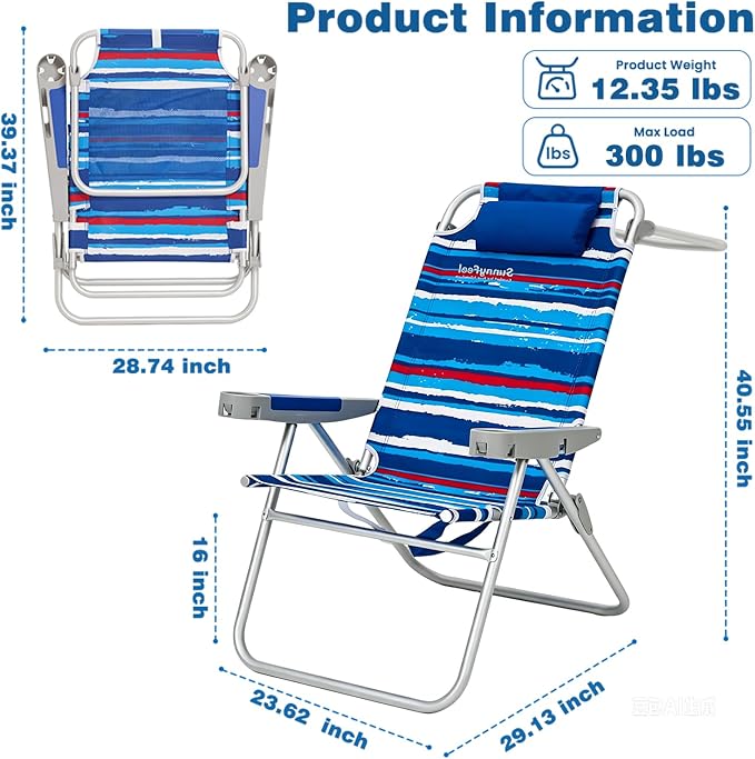 Blue Stripe-180°lies Flat-tall Height