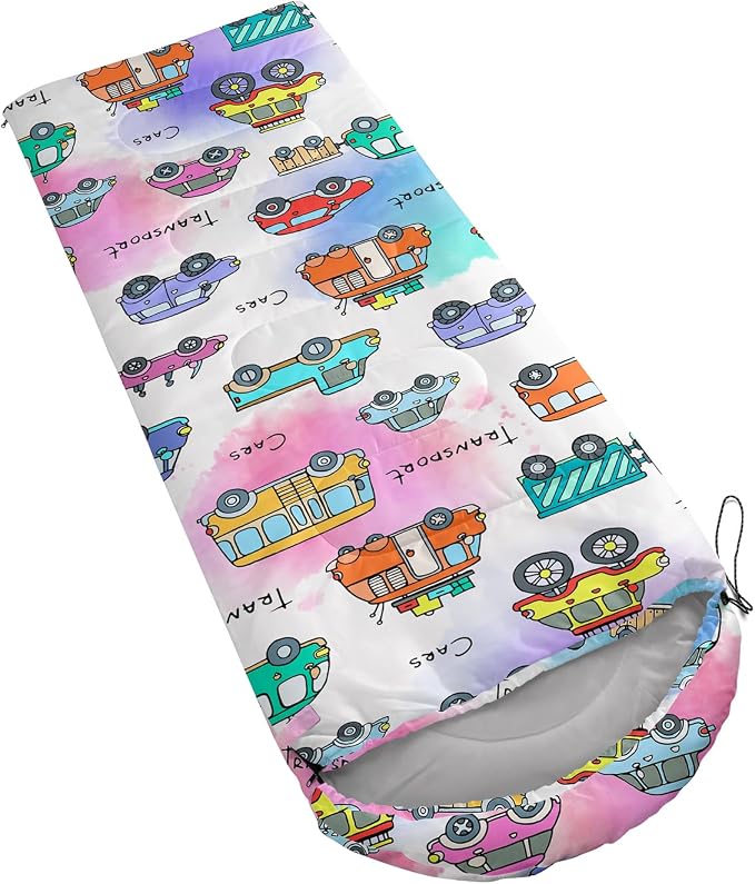 Colorful Tie Dye Cartoon Car