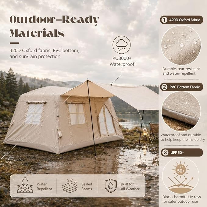 2 Room + Canopy - 13ft X 9ft X 6.5ft