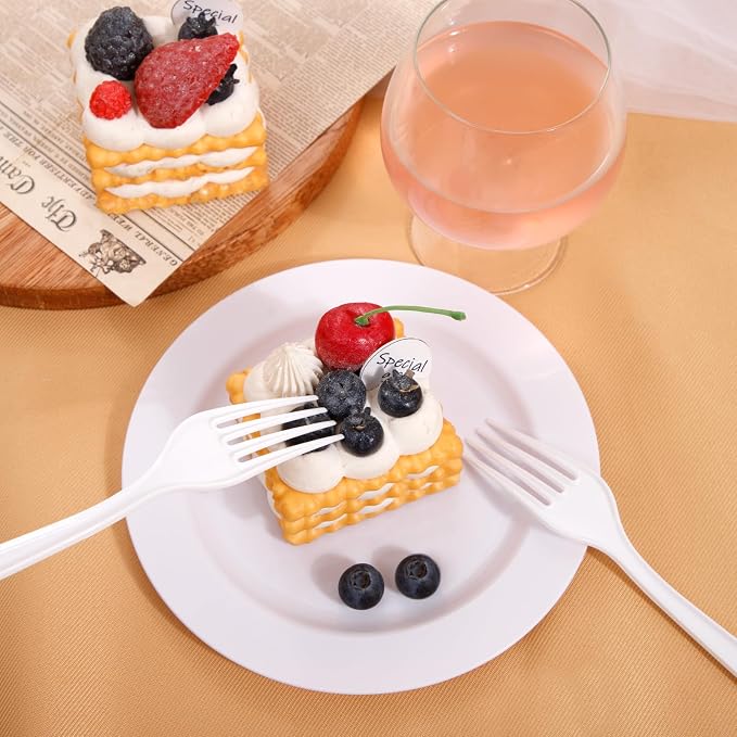 360pcs White Plastic Silverware