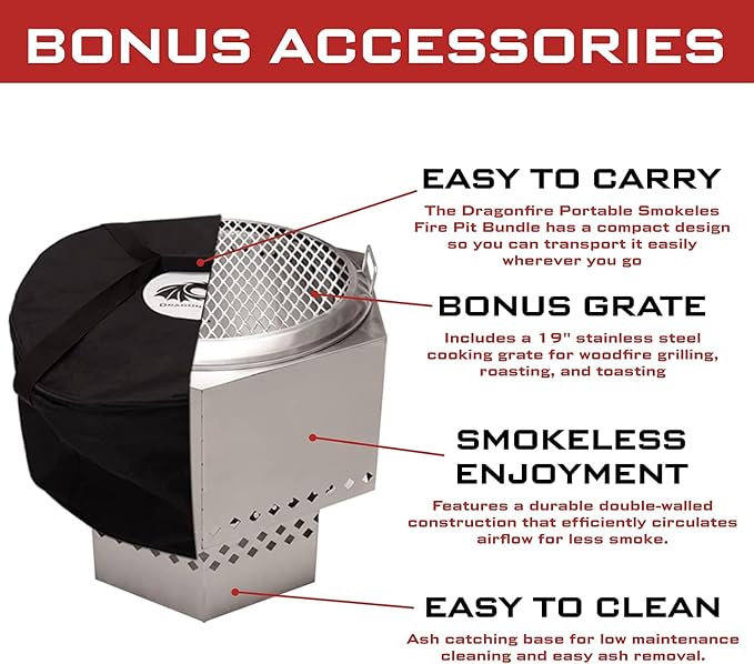 Stainless Portable Smokeless Firepit