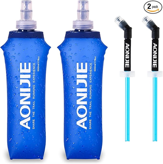 500ml/16.91oz with Straws - Pack of 2