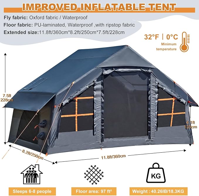 6-8 Person/Gray