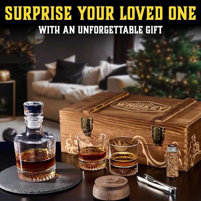 Whiskey Box - 2 Glasses With Bottle