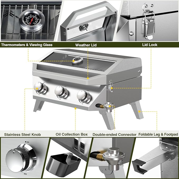 3 burner with Dual Connections