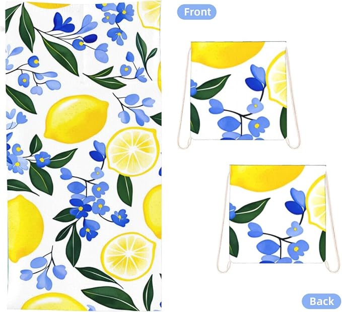 Lemon and Blue Floral