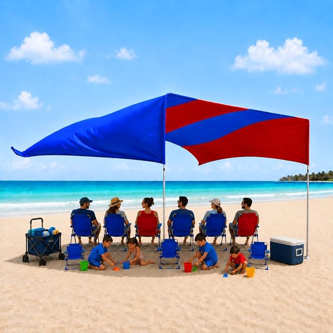 Bold Blue and Red