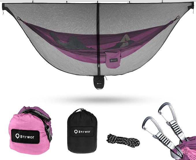 Pink Hammock + Bug Net