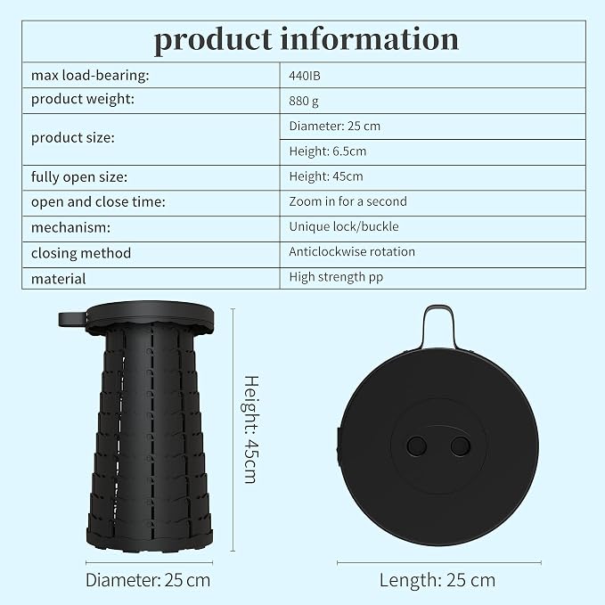 Black-(only Stool)