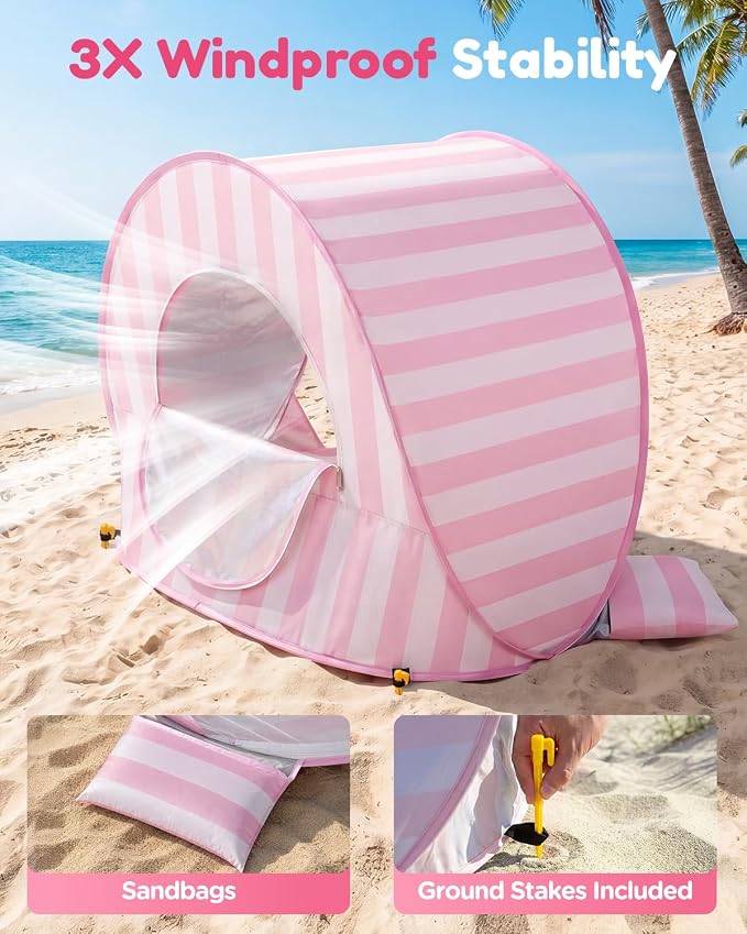 Pink with Door Curtain