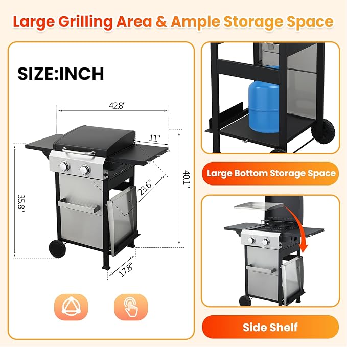 2-Burner, 24600 BTU