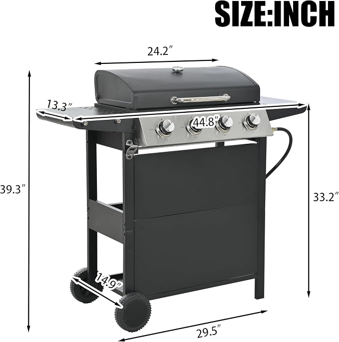 Black;4 Burner