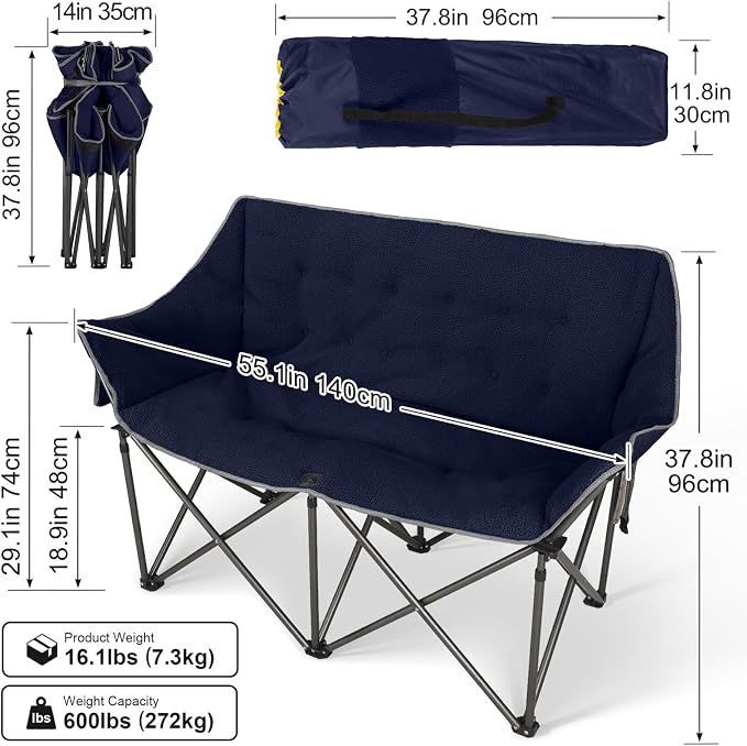 Deep Blue-berber Fleece Chair