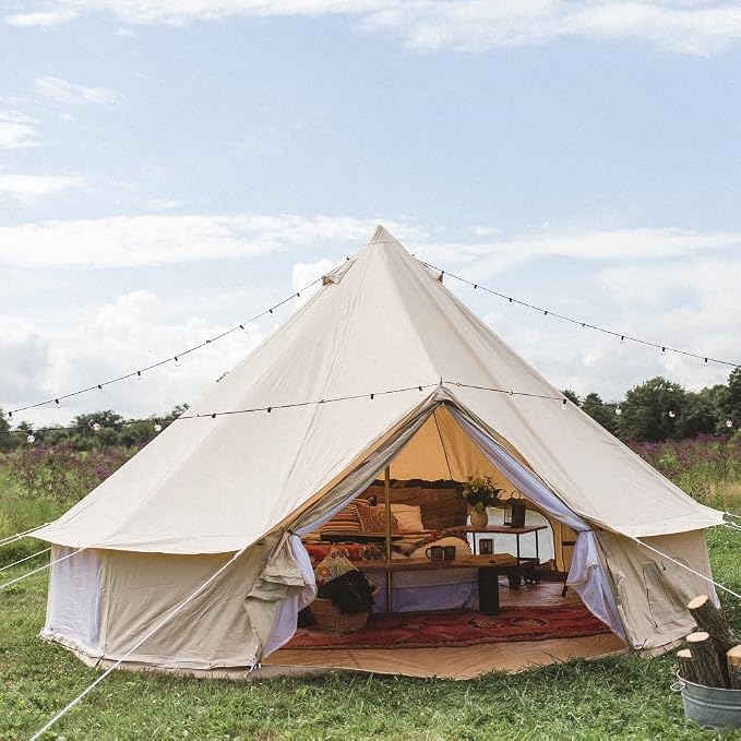 Beige Cotton Canvas Tent