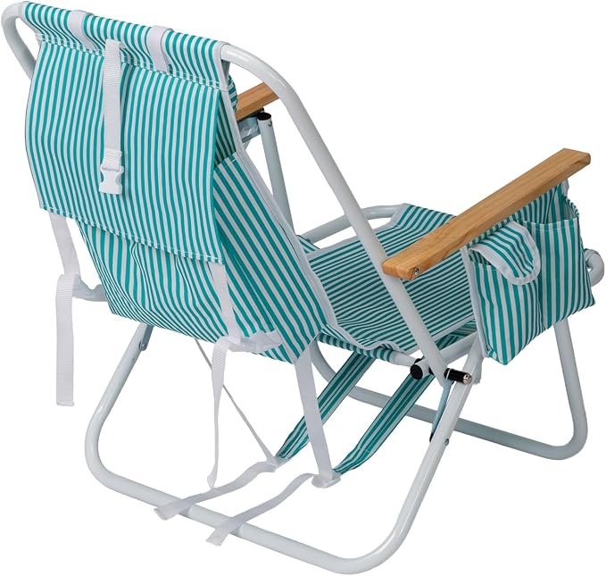 Mint Green White Stripe
