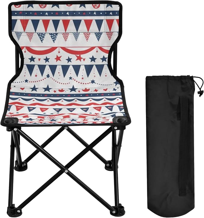 White Banner Stripe July 4th