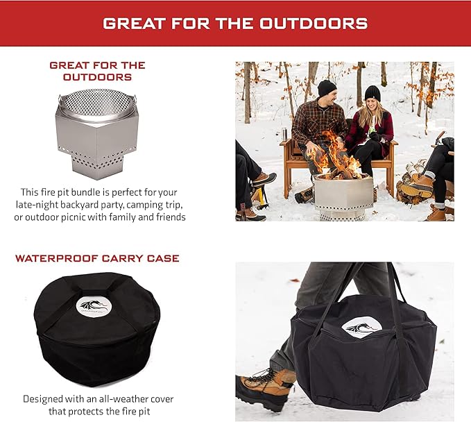 Stainless Portable Smokeless Firepit