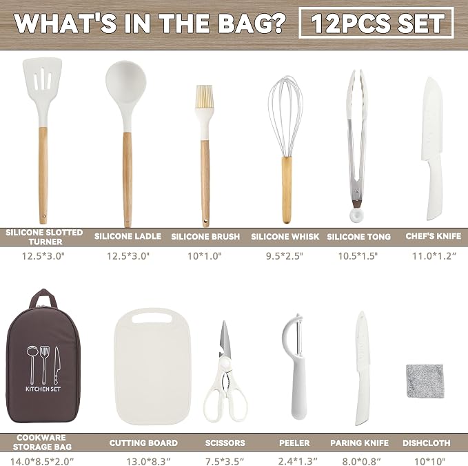 12PCS White