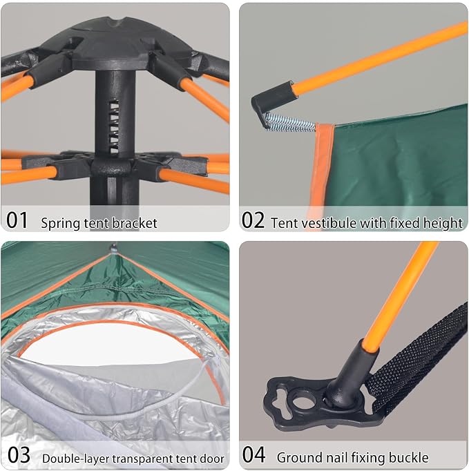 Single-layer Instant Tent | Blue | 4 Person