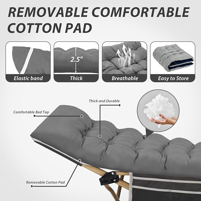 Stripe Grey Cot/Grey Pad