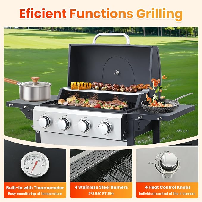 4-Burner, 34200 BTU
