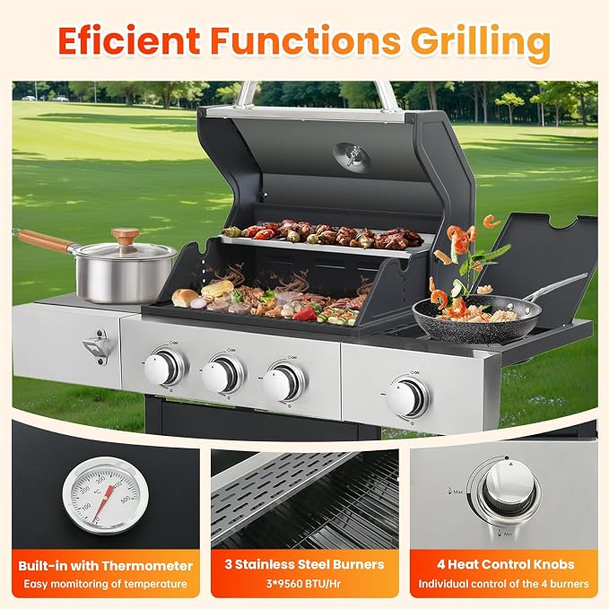 3 Burner, 37230 BTU