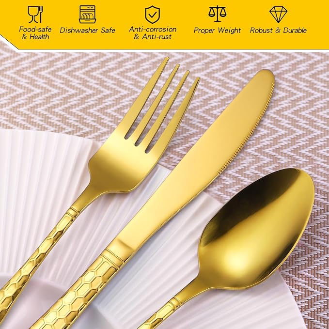12SLF-30pc/Steak Knives-Gold