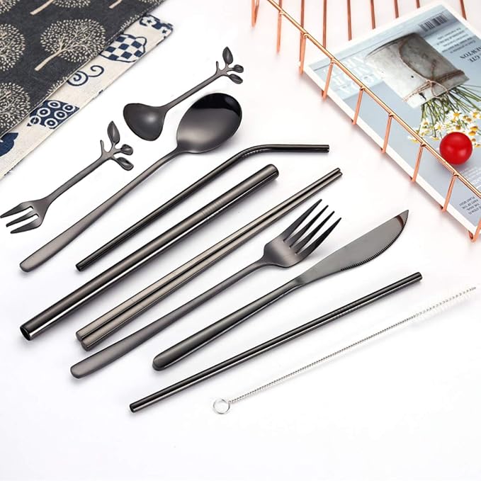 Black Cutlery Set