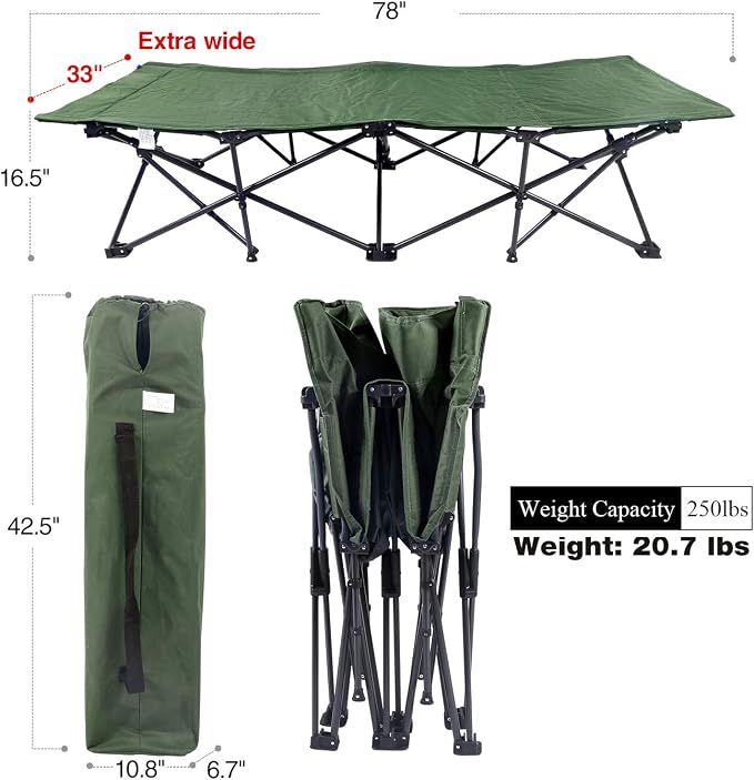 Green Oversized Cot