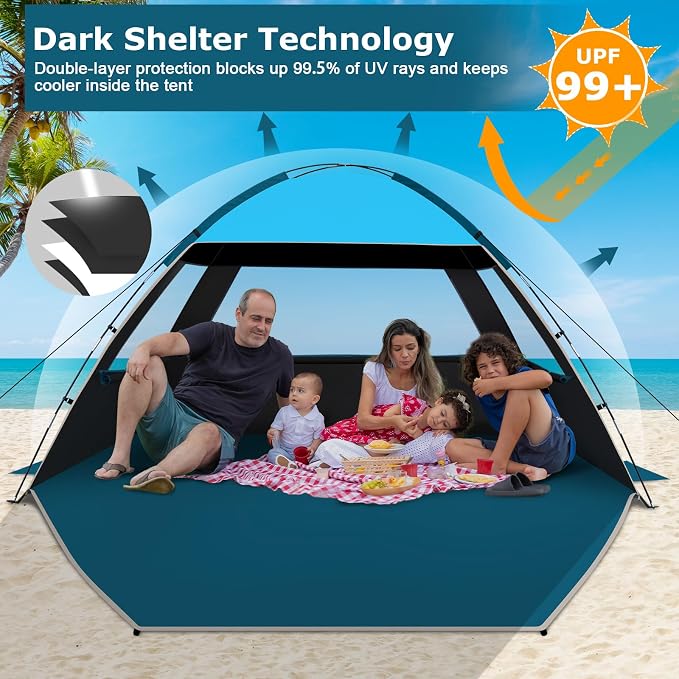 Sky Blue with Dark Shelter