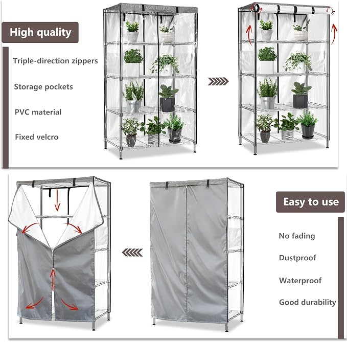 Grey With Three Side Clear Pvc Panel