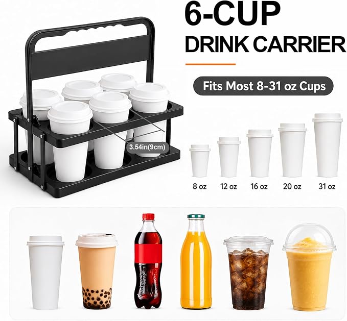 Black Bag with Drink Carrier