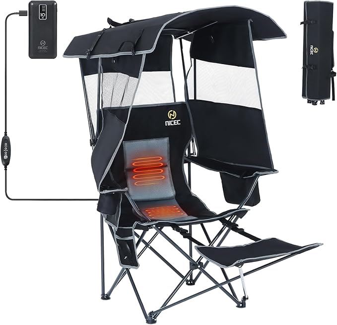 1-pack Heated Chair Black&grey