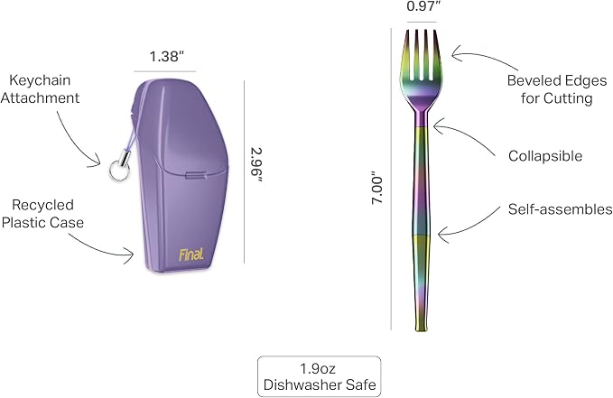 Porpoise-Ful Purple Case, Rainbow Fork