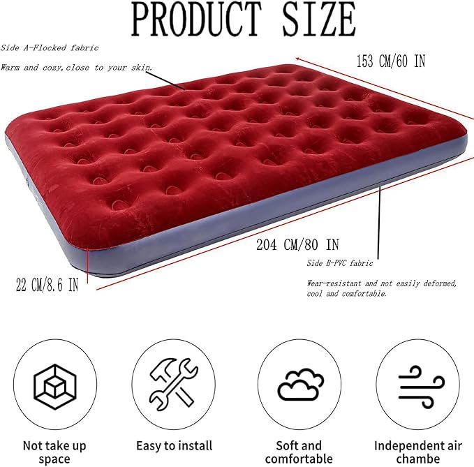 Queen Size Red Grey