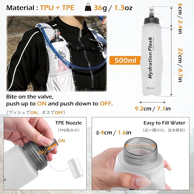 07 White - with 500ml Soft Flask
