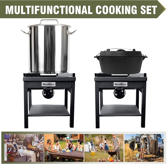 Compact outdoor cooking stove