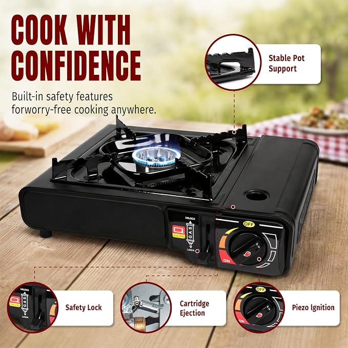 Black - 7800 BTU Dual Fuel