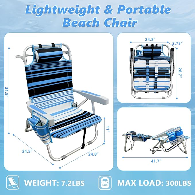 2 Pack Blue Stripe