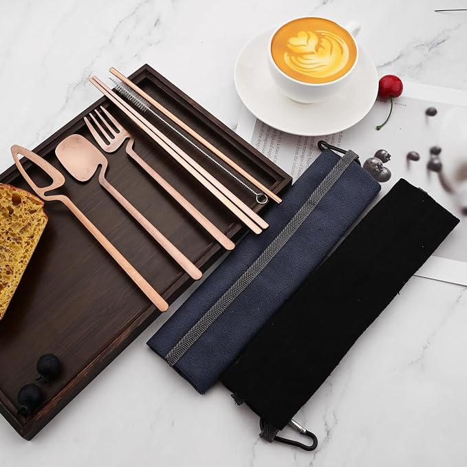 Rose gold - Black pouch
