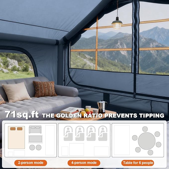 4 Person+Skylight/Gray