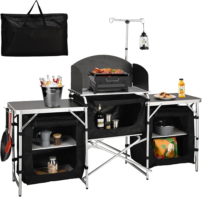 Black With Three Cupboard