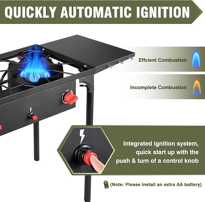 Stove-Auto Ignition+Side Shelves