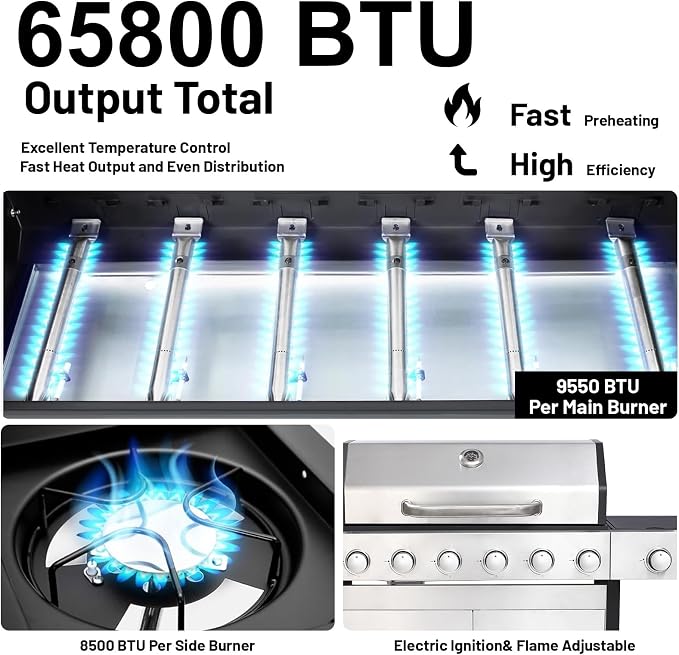 6+1 burner white