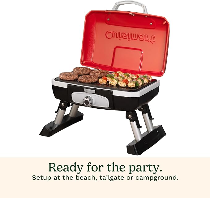 Petit Gourmet Tabletop Gas Grill, Red
