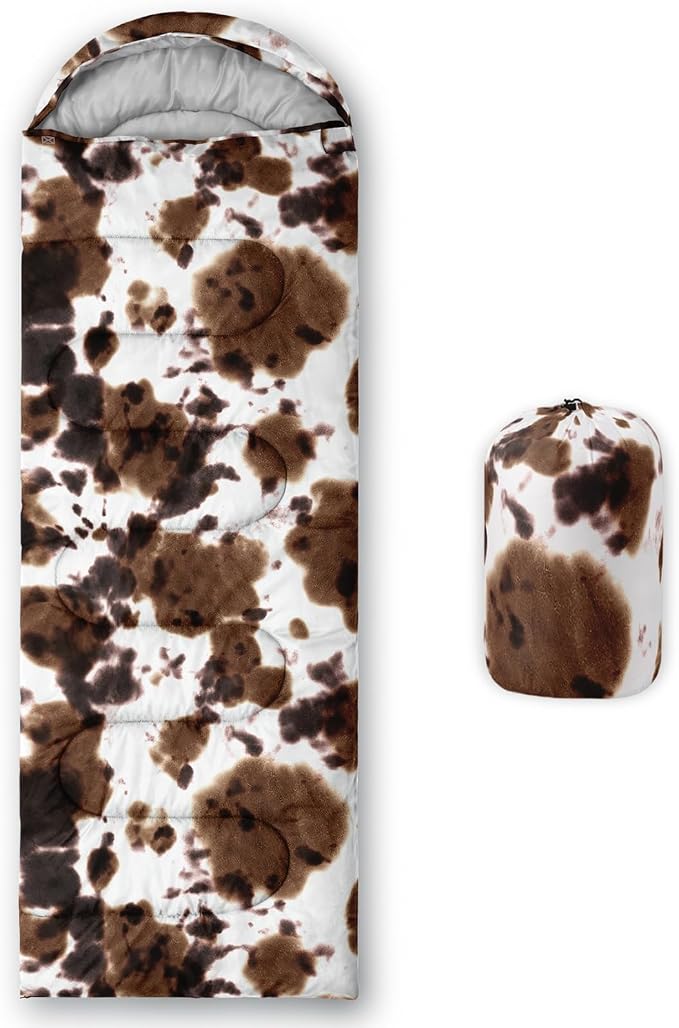 Brown And White Cow Print
