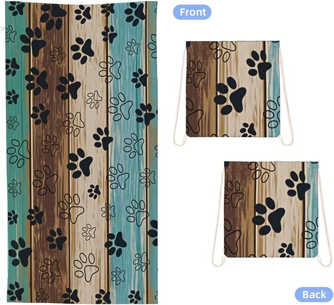 Paw Print Wood Plank